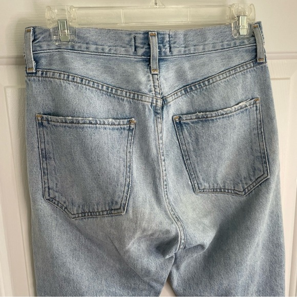 AGOLDE Light Blue Ripped Straight Buttonfly Jeans Size 24 ladies distressed chic - Picture 6 of 6